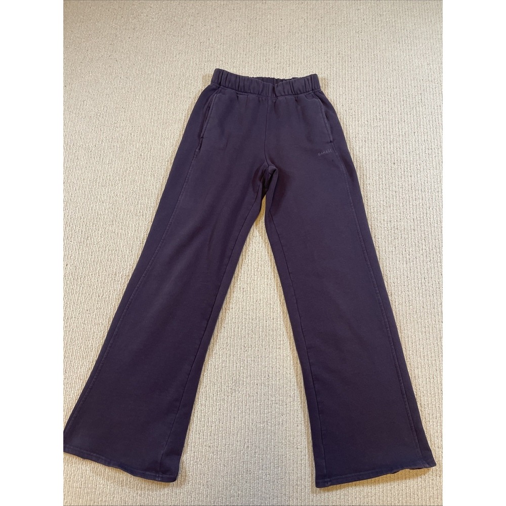 Garage Women's XXS  Wide Leg Fleece Sweatpants Purple
